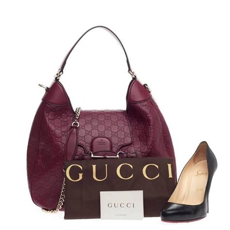 gucci emily medium shoulder bag|Gucci guccissima leather hobo bag.